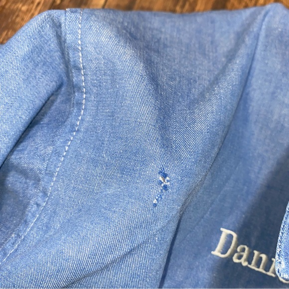 Wrangler Fire Resistant Chambray Button Up Long Sleeve Shirt XXL - Picture 3 of 8